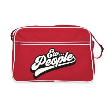 Motifs de mots inspirants pour la communauté - Sac Retro - rouge/blanc - Devant