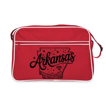Arkansas - Souvenir USA State Design - Retro Tasche - Rot/Weiß - Vorne
