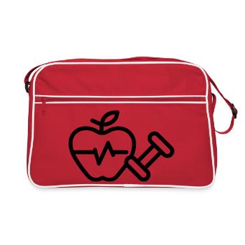Mode de Vie Sain - Sac Retro - rouge/blanc - Devant