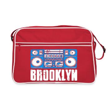 Brooklyn Sound Vibes City Beat Expression - Retro Tasche - Rot/Weiß - Vorne