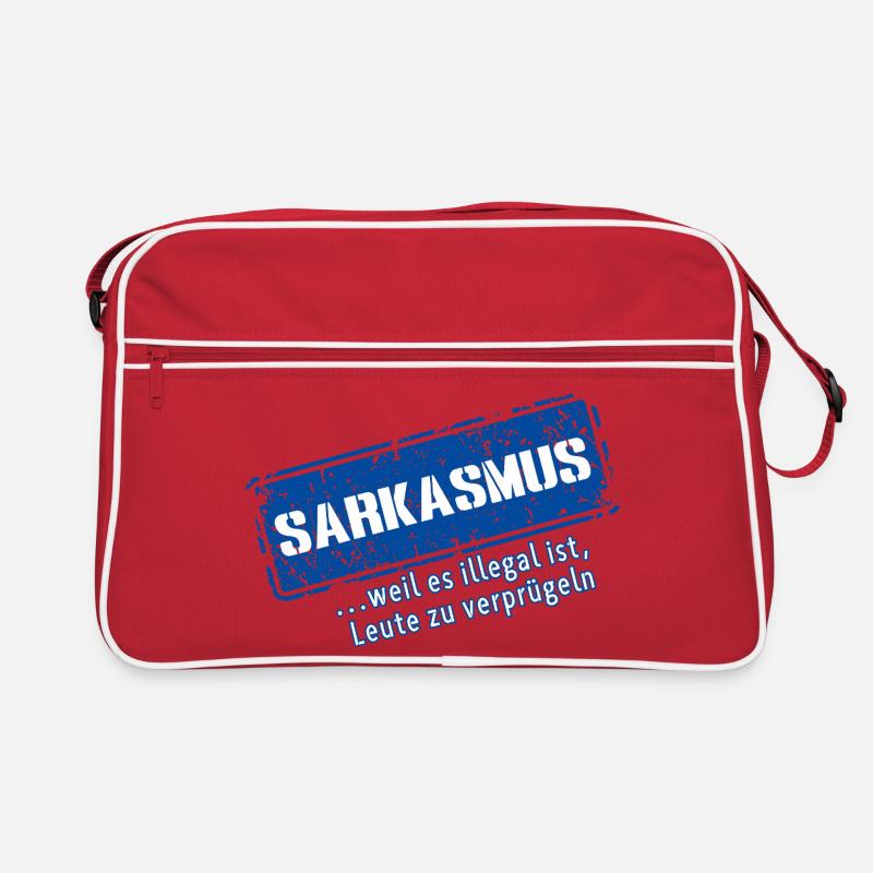 Sarkasmus – …weil es illegal ist (Fun) Retro Tasche