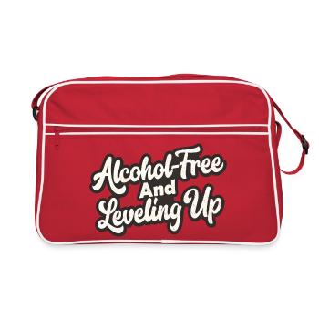 Alcohol-Free And Leveling Up - Retro Bag - red/white - Front