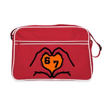 Six Seven 67 Symbol - Retro Bag - red/white - Front