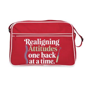 Lizenzierter DC-Experte für klinische Wirbelsäulenausrichtung - Retro Tasche - Rot/Weiß - Vorne