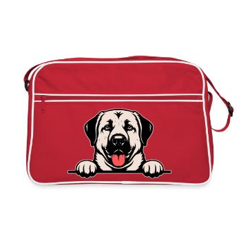 Insigne de nom Kangal coloré - Sac Retro - rouge/blanc - Devant