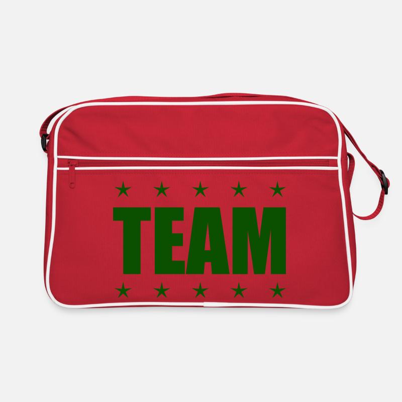Team mit Sternen Retro Tasche