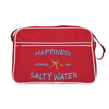HAPPINESS - Retro Tasche - Rot/Weiß - Vorne