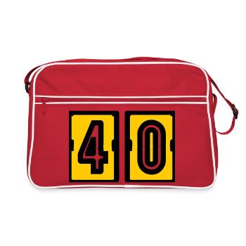 40. 40 YEARS. 40th ANNIVERSARY. 40 YEARS ANNIVERSARY. - Retro Bag - red/white - Front