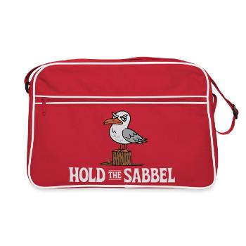 Hold The Sabbel Seagull North German Low German - Retro Bag - red/white - Front