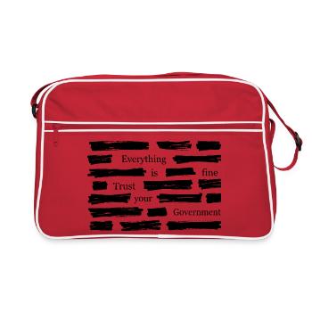 Everything Is Fine Trust Your Government Shirt - Retro Bag - red/white - Front