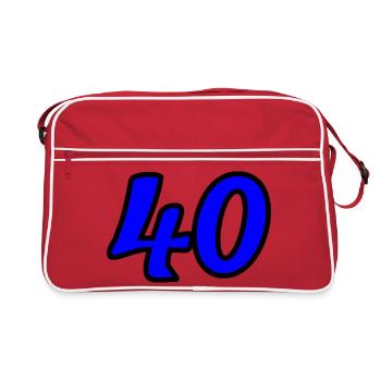 40. 40 YEARS. 40th ANNIVERSARY. 40 YEARS ANNIVERSARY. - Retro Bag - red/white - Front