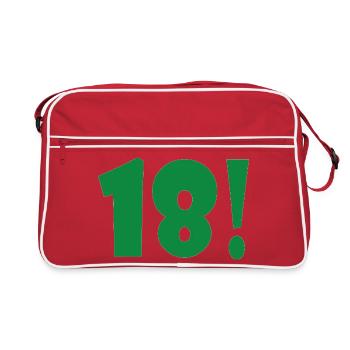 Green 18! Exclusive printing - Retro Bag - red/white - Front