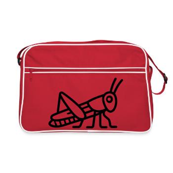 Heuschrecke - Retro Tasche - Rot/Weiß - Vorne