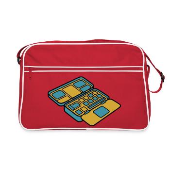 Illustration colorée de la peinture aquarelle - Sac Retro - rouge/blanc - Devant