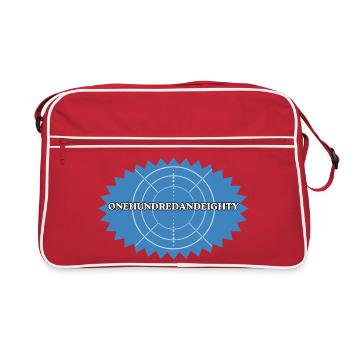 Hundertachtzig Zielscheibe Retro - Retro Tasche - Rot/Weiß - Vorne