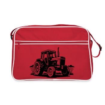 Tractor Tractor Agricultural Machinery Agriculture - Retro Bag - red/white - Front