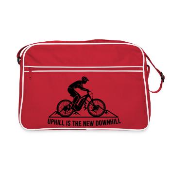 Silhouette minimaliste sur les collines - Sac Retro - rouge/blanc - Devant