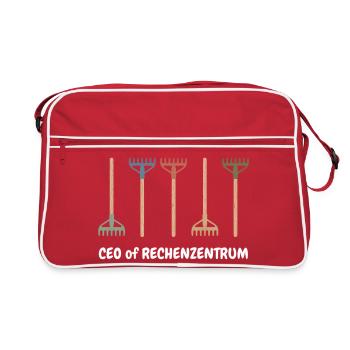 CEO of Rechenzentrum - Retro Tasche - Rot/Weiß - Vorne