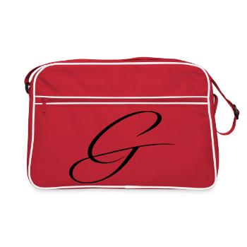 Name mit Anfangsbuchstabe G Greta Gabriel - Retro Tasche - Rot/Weiß - Vorne