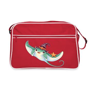 Mantarochen mit Muschelhexenhut - Retro Tasche - Rot/Weiß - Vorne