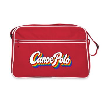 Canoe Polo - Kanupolo - Sport - Paddeln - Paddel - Retro Tasche - Rot/Weiß - Vorne
