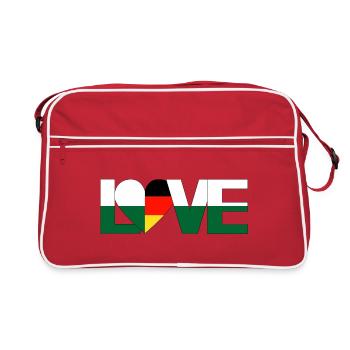 cœur d’amour Saxe Allemagne pays d’origine - Sac Retro - rouge/blanc - Devant