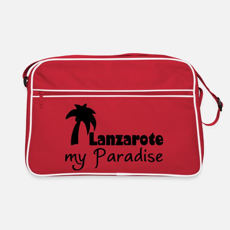 Lanzarote Paradise Urlaub Geschenk - Retro Tasche - Rot/Weiß