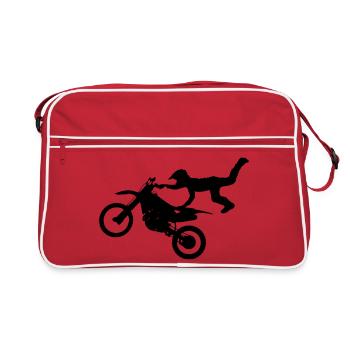 Jump of the Bikes - Retro Tasche - Rot/Weiß - Vorne