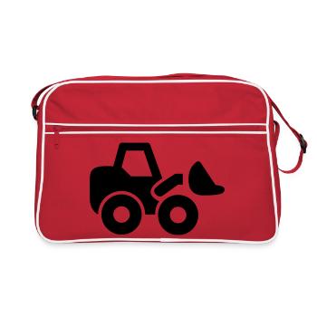 pelleteuse - Sac Retro - rouge/blanc - Devant