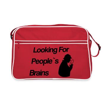 Looking For People's Brains - Sherlock - Retro Bag - red/white - Front