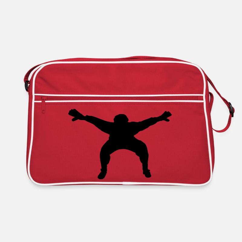 Fußball- oder Handballkeeper mit breiten Händen Retro Tasche