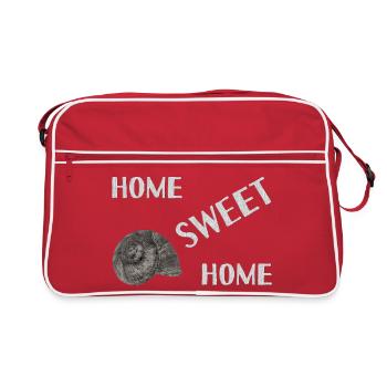 home sweet home - Retro Tasche - Rot/Weiß - Vorne