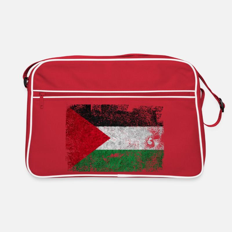 Texture grunge du drapeau palestinien Sac Retro