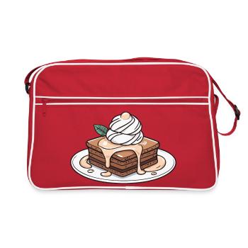 Hot Brownie - Retro Tasche - Rot/Weiß - Vorne