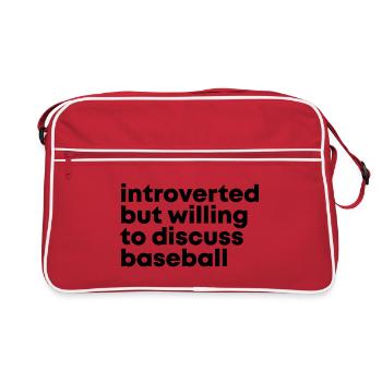 Baseball Baseball Baseball - Retro Tasche - Rot/Weiß - Vorne