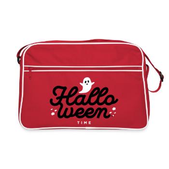 Illustration de fantôme hanté pour Spooky Apparel - Sac Retro - rouge/blanc - Devant