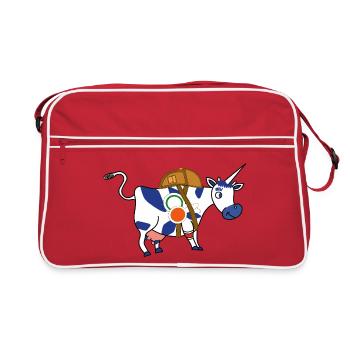 BAVARIAN UNICORN Zugführer Ausbildung - Retro Tasche - Rot/Weiß - Vorne