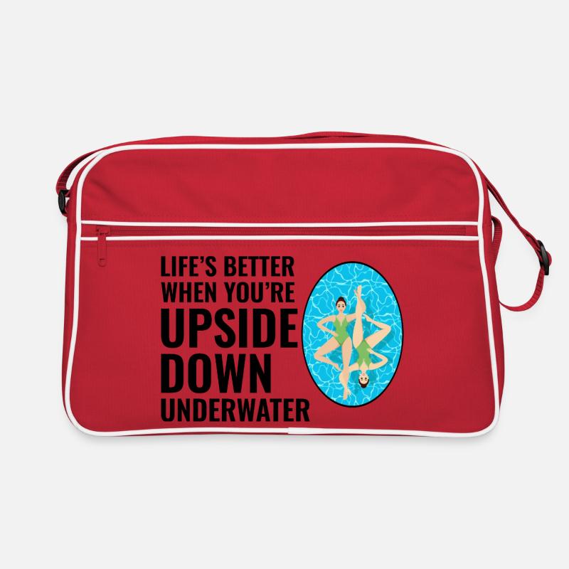 Life’s Better Upside Down Underwater Swimming  Retro Bag