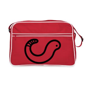 ver de terre - Sac Retro - rouge/blanc - Devant