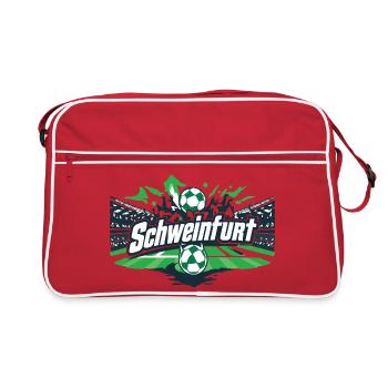 Schweinfurt Football Tshirt Sticker Sticker Shir - Retro Bag - red/white - Front