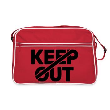 Panneau d’avertissement d’interdiction d’entrée - Sac Retro - rouge/blanc - Devant
