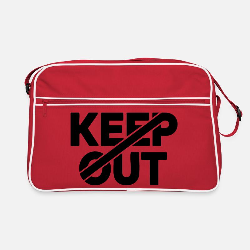 Warnschild "Draußen halten" Retro Tasche