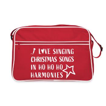 J’adore chanter des chansons de Noël en harmonies Hohoho - Sac Retro - rouge/blanc - Devant