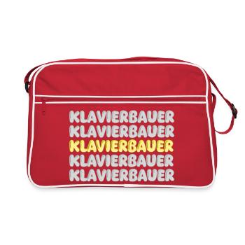 Travail de fabricant de pianos - Sac Retro - rouge/blanc - Devant