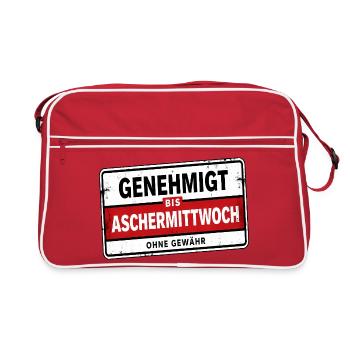 Satire approuvée jusqu’au mercredi des Cendres - Sac Retro - rouge/blanc - Devant