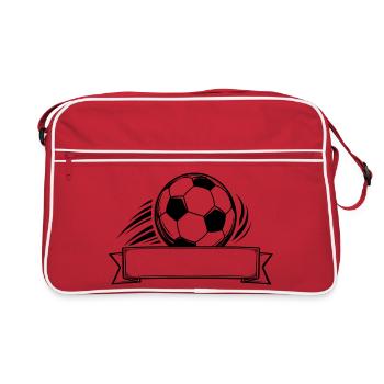 Bannière de badge de football - Sac Retro - rouge/blanc - Devant