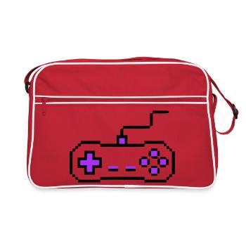 Retro Gamepad Controller Gamer - Retro Bag - red/white - Front