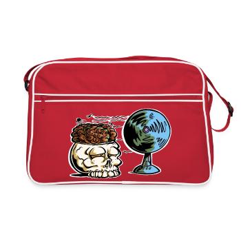 Belüftung von Schädel und Gehirn - Retro Tasche - Rot/Weiß - Vorne