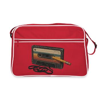 Liebhaber von 90er 80er Retro-Kassettenmusik - Retro Tasche - Rot/Weiß - Vorne