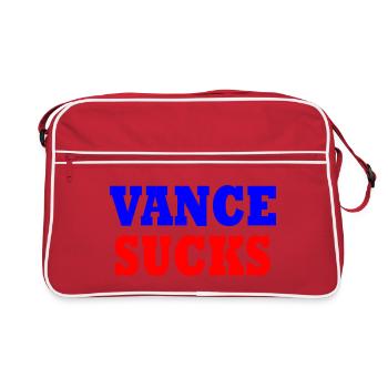 vance sucks - Retro Tasche - Rot/Weiß - Vorne